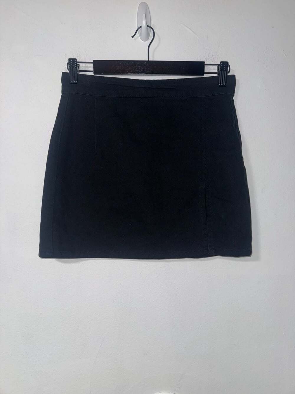 Lioness Mini Skirt Size S Black Denim Zip